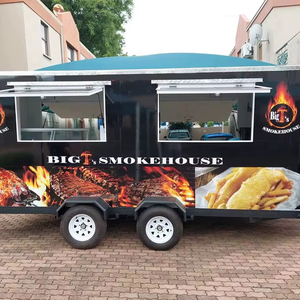 Remorque de collation remorquable en acier inoxydable de remorque de nourriture mobile en gros à vendre 220v pour les établissements vinicoles - Product Image 1