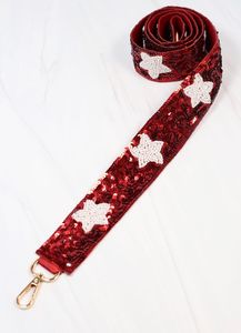 Sangle géométrique brodée pour sac avec clip réglable - Product Image 2