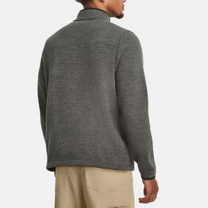 Hot Looking personnalisé hommes SWAT décontracté mode chemise à manches longues boutonné col zippé Design solide 180g technique teint uni - Product Image 4