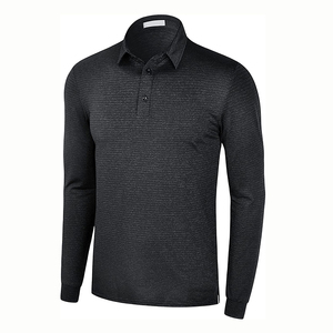 Chemises à manches longues pour hommes de haute qualité personnalisées, respirantes, à séchage rapide, en jersey de coton/fibre de bambou, motif uni décontracté, grande taille - Product Image 1