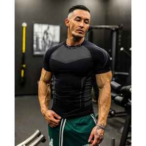 Camiseta de Compresión Deportiva para Hombre, Spandex Poliéster, Alta Elasticidad, Secado Rápido, Diseño Personalizado con Logotipo, Entrenamiento Físico, OEM - Product Image 5