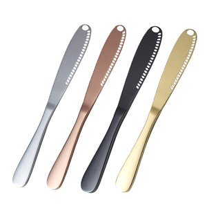 Cuchillo de mantequilla de latón, vajilla con mango PVD, juego de cubiertos de cuchillo de mantequilla de latón superior de diferentes colores, precio más bajo - Product Image 6