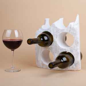 Support de bouteille de vin portable en marbre soufflé à la main, accessoires de décoration de luxe, l'artisanat Exim - Product Image 1