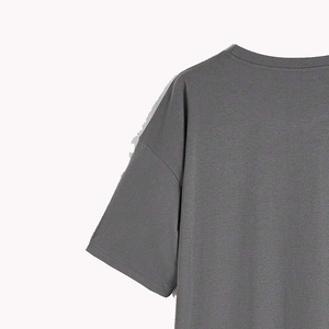 Camiseta de tendencia de diseño personalizado para mujer, ropa informal con patrón animado bordado, camisetas de mujer con estampado personalizado - Product Image 6