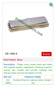 เครื่องมือและอุปกรณ์แม่พิมพ์แถบยางสำหรับอุตสาหกรรมเครื่องประดับ1285E GS - Product Image 2