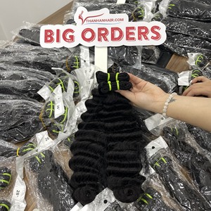 2025 Vente de haute qualité Extensions de cheveux humains vietnamiens Loose Deep Wave Machine Double trame prête à expédier - Product Image 5