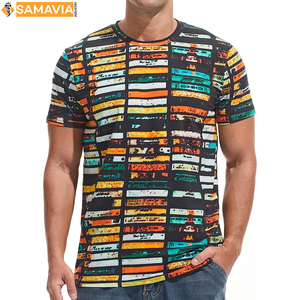 Samavia เสื้อยืดพิมพ์ลายซับลิเมชันสำหรับผู้ชายเสื้อยืดออกแบบและพิมพ์ลายได้ตามต้องการสำหรับผู้ชาย USA EU - Product Image 1