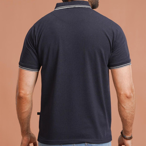 Camiseta de Manga Corta con Botones y Solapa para Hombre, Color Sólido, Elástica, Cómoda, Informal, Deportiva, Ecológica y Transpirable para Verano - Product Image 3