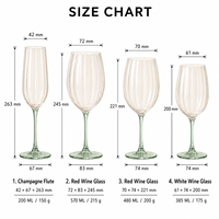 Verres à vin tendance 2026 à nervures larges bicolores en cristal pour la location d'événements, banquets, fêtes, restaurants et la décoration de table