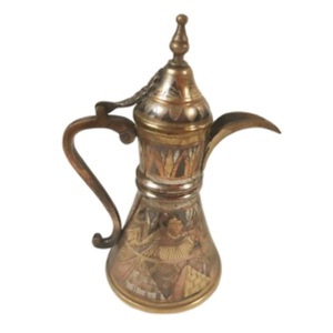 Cafetera Dallah de latón hecha a mano de alta calidad con acabado pulido de grabado para vajilla productos para el hogar - Product Image 3
