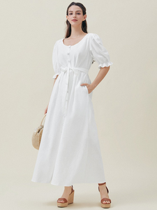 Vêtements pour femmes, robe de vacances de haute qualité, robe d'été de plage, robes en lin pour femmes - Product Image 3