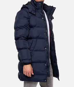 Veste matelassée d'hiver pour homme en polyester/coton imperméable et coupe-vent à col rabattu en toile, fabricant de vêtements personnalisés - Product Image 6