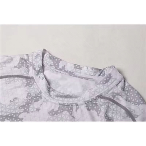 Venta al por mayor de manga corta Rash Guard Mens Sports Compression Workout Top Custom Mens Rash Guard Media manga Quick Dry Fitness Gym - Product Image 5