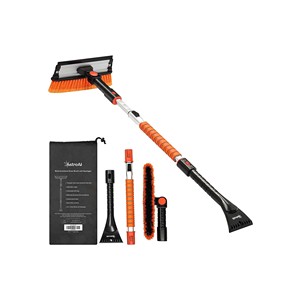 3-in-1 Car Ice <b>Scraper</b> Remover <b>Windscreen</b>/Windshield Snow Mover Extendable 60cm Plastic Snow Brush Squeegee - Product Image 3