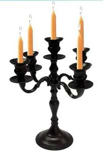 Candelabro de Mesa de 5 Brazos con Recubrimiento de Polvo Negro para Decoración del Hogar, Pascua, Navidad, Bodas, Cumpleaños - Product Image 2