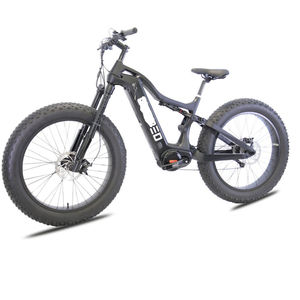 Bicicleta Eléctrica de Montaña Todoterreno de Primera Calidad y Nueva, con Cuadro de Fibra de Carbono de 26 Pulgadas, Suspensión Completa, Motor Central - Product Image 1