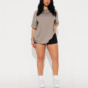 High Quality Plus Size Women's Casual Oversized <b>T</b>-<b>Shirts</b> with Custom Logo Knitted Fabric Sweat Wicking ODM Service 100% Cotton - Product Image 6