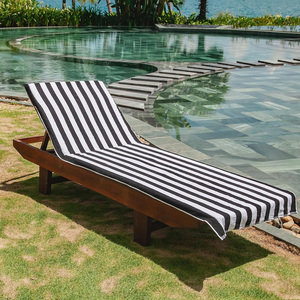 100% pur coton bleu rayure piscine bain essuie-mains ensemble séchage rapide haute qualité Style moderne pour adultes pour plage hôtel Spa Resort - Product Image 5