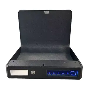 Portable Biometric Fingerprint Key Safe for Home Security Unlock Jewelry Watch Box for Gun Storage