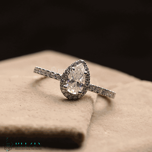 Bague de fiançailles Radiant Cut Diamond Solitaire Style pour femme - Product Image 2