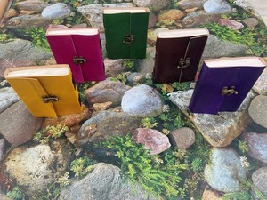 ชุดสมุดบันทึกหนังวินเทจ5เล่มสำหรับเขาสมุดบันทึก Grimoire ที่ดีที่สุดถูกผูกไว้กับเกลียวห้าสี-หนังสือบันทึกธรรมดา - Product Image 4