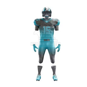 Kit de football américain de style professionnel avec pantalon en jersey numéroté et coussinets de sécurité inclus - Product Image 2