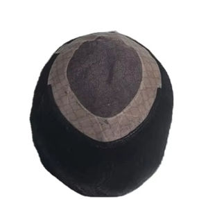 Toupet en cheveux humains Remy indiens de style Yaki Taz Hair BD, trame unique pour système capillaire pour hommes en dentelle - Product Image 3