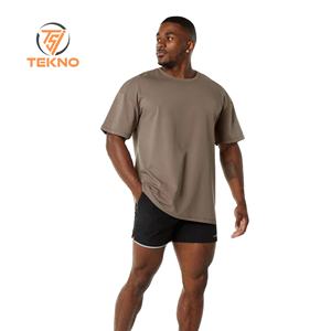 Venta al por mayor de alta calidad de gran tamaño sólido patrón camiseta pesado Jersey para hombres Unisex de talla grande transpirable camiseta en blanco - Product Image 1