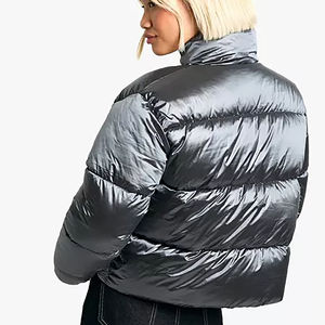 OEM/ODM Custom Made Casual Wear Down Fill Bubble Jacket Plus Size Waterproof Winter <b>Warm</b> Crop <b>Top</b> Coat for <b>Women</b> - Product Image 3