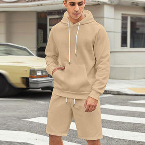 Vêtements de sport décontractés à capuche en gros pour l'hiver, poids lourd, uni, ensembles de survêtement pour hommes et couples, deux pièces, 100% coton - Product Image 2