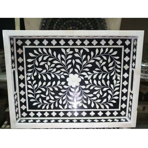 ถาดเสิร์ฟงานฝีมือฝังกระดูก รูปทรงสี่เหลี่ยมผืนผ้า สวยงาม สำหรับใช้ในบ้าน โรงแรม หรือโมเต็ล ในราคาขายส่ง - Product Image 3