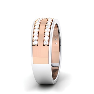 Bague authentique en or massif 18 carats avec diamant naturel véritable pour fiançailles ou anniversaire - Product Image 2