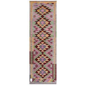 Alfombra Kilim de Maimana, Afganistán, 197 x 66 cm, Alfombras y Juegos de Alfombras - Product Image 1