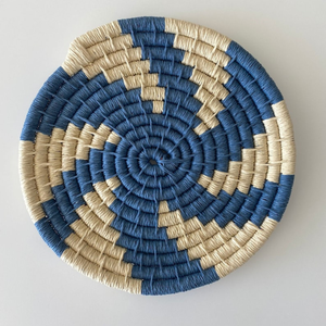 ชุดตะกร้าหญ้าทะเลแขวนผนังสีน้ําเงินดีไซน์ทันสมัย 5 ชิ้นสําหรับตกแต่งบ้านตกแต่งผนัง - Product Image 6