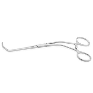 Abrazadera aórtica atraumática Ochsner, vástagos en ángulo, atraumática mordaza, mango de anillo, instrumentos quirúrgicos, instrumentos médicos - Product Image 1