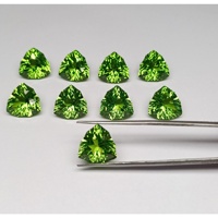 Haute qualité qualité 13mm taille fantaisie billion forme synthétique laboratoire cultivé péridot pierres précieuses conception spéciale coupe concave pierre lâche