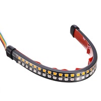 TCYATO Systèmes d'éclairage universels DC 12V LED pour motos 20cm 30cm 40cm Feu arrière Stop clignotant DRL Flow Turn Signal