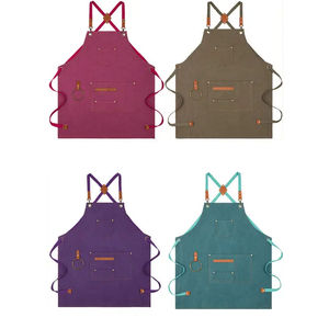 Tablier de cuisine personnalisé professionnel à dos croisé, design élégant avec deux poches pratiques - Product Image 5