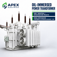 Transformateur de puissance haute tension immergé dans l'huile triphasé APEX 110 kV pour les projets industriels et d'infrastructure en réseau 50/60 Hz