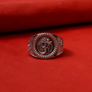 925 Silver Om Statement <b>Ring</b> <b>for</b> <b>Men</b> & Women Religious Jewelry Gift with Invisible Setting Hypoallergenic Promises - Product Image 2