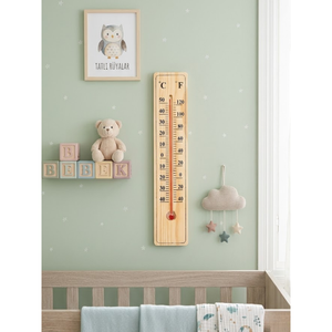 Wooden Wall Mounted Baby <b>Room</b> <b>Thermometer</b> - Product Image 1