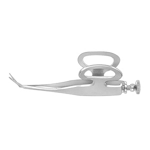 Tijeras Barraquer Iris de acero inoxidable con cuchillas largas profesionales personalizadas de 7mm con puntas romas, fuente de alimentación Manual - Product Image 1