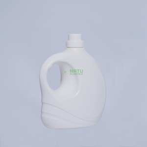 Bouteille en HDPE vide personnalisée de 3,2 L bleue, rose et blanche pour détergent liquide, emballage de bouteille de détergent en plastique avec couvercles - Product Image 2