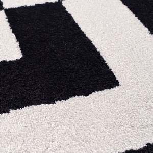 Handmade Geometric <b>Black</b> & White Living Room <b>Rug</b> by Netline Home - Product Image 3