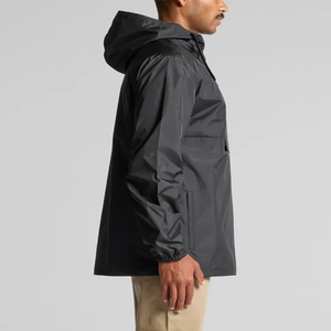 Veste à capuche coupe-vent d'extérieur manteau léger design en blocs de couleurs hydrofuge veste de sport pour hommes avec logo personnalisé - Product Image 3