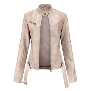 Chaqueta de Cuero Genuino para Mujer de Primera Calidad, Talla Personalizada, Transpirable, Ropa de Invierno a la Moda, Precio de Venta al Por Mayor Directo - Product Image 5
