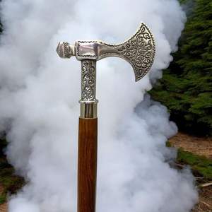 Modèle d'usine élégant de canne en bois faite à la main avec poignée en métal - Product Image 2