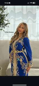 Elegant Parties Glamorous Hand Embroidered Beaded <b>Kaftan</b> Dress with Veil Latest Modest Wedding Islamic Clothing - Product Image 5
