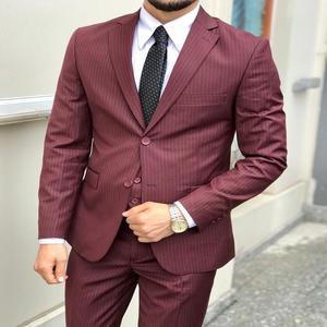 Nuevo Traje de Hombre de Tres Piezas, Casual, Corte Entallado, Traje Pequeño, Chaqueta y Pantalones Lisos, Traje de Novio, Traje Entallado para Hombre - Product Image 4