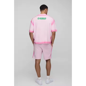 T-shirts Boxy Streetwear Col Rond 100% Coton 220 GSM pour Homme, Coupe Lourde, Imprimé Numérique, Effet Délavé Soleil, Épaules Tombantes - Product Image 3